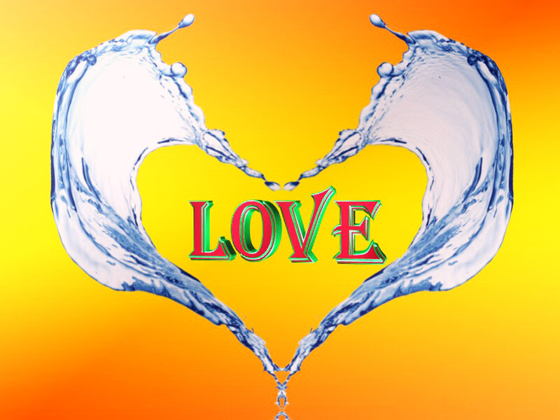 Heart-shaped Water Splash — Yellow