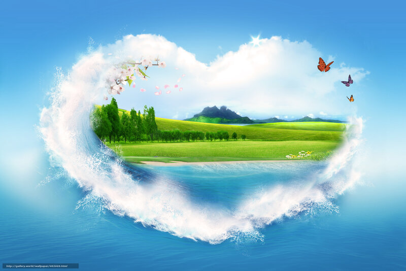 Heart-shaped Wave Landscape