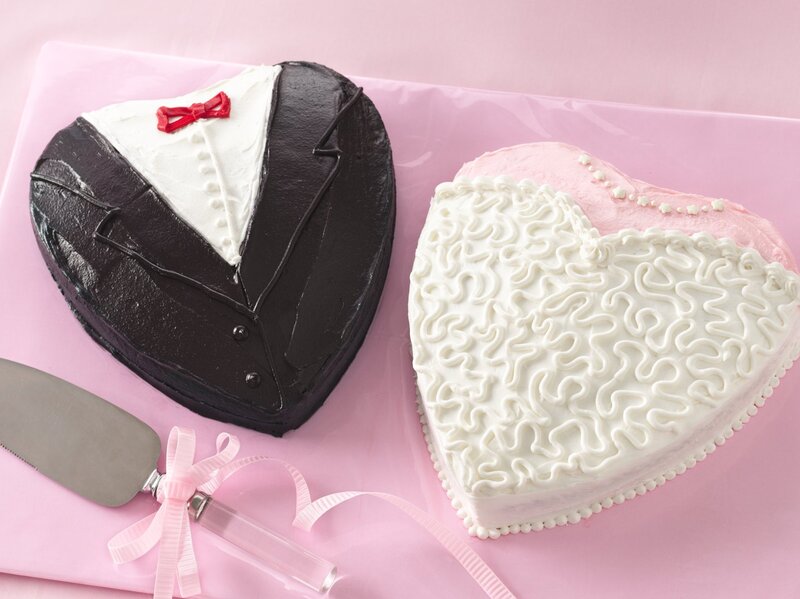 Heart-shaped Wedding Cakes