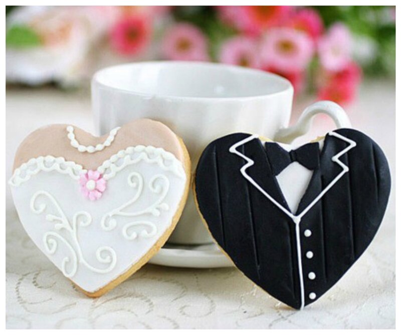 Heart-shaped Wedding Cookies