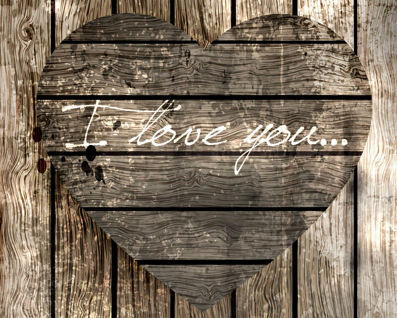 Heart-shaped Wood Panel