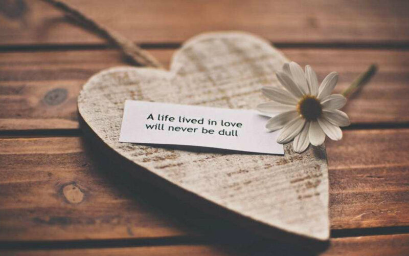 Heart-shaped Wooden Plaque — Brown, Serene