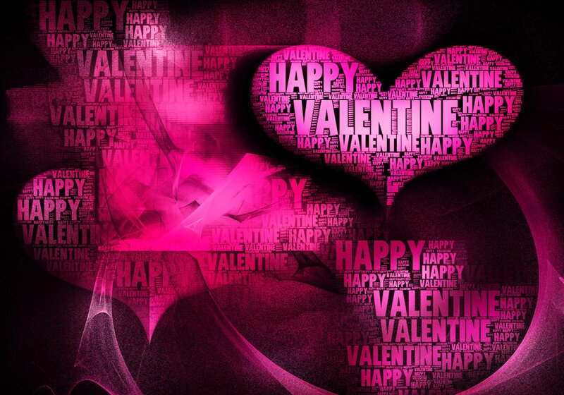 Heart-shaped Word Cloud — Pink