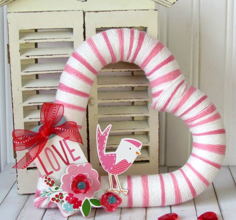 Heart-shaped Wreath — Pink