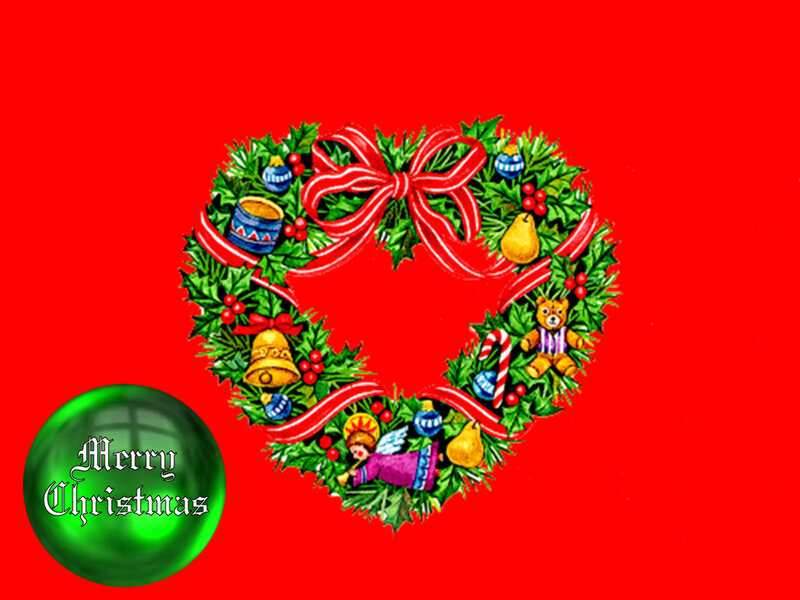 Heart-shaped Wreath — Red