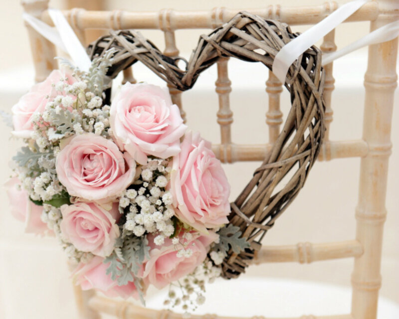 Heart-shaped Wreath with Flowers