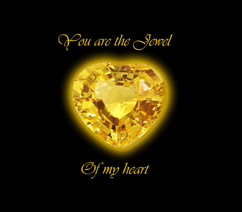 Heart-shaped Yellow Gem