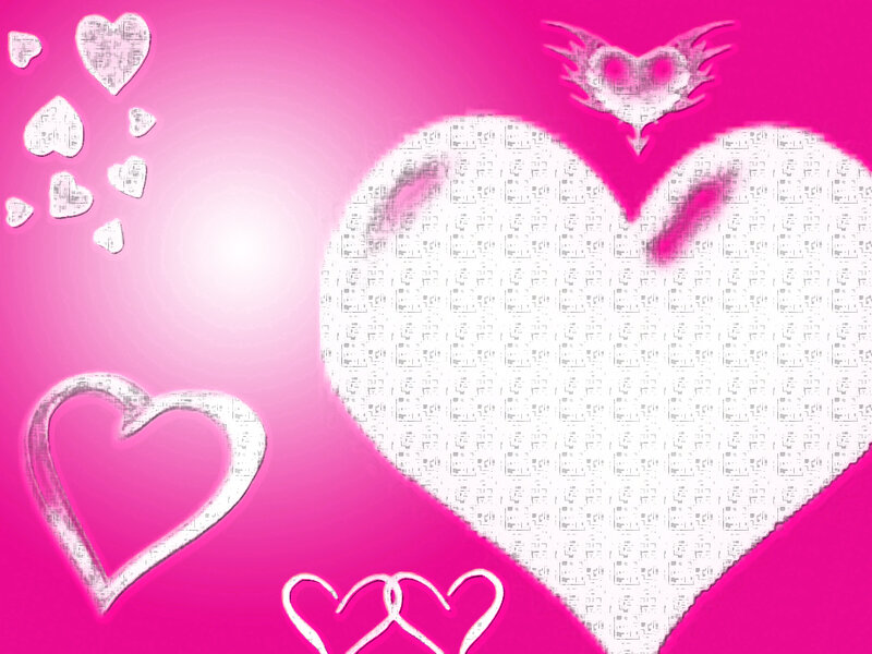 Heart Shapes on Pink