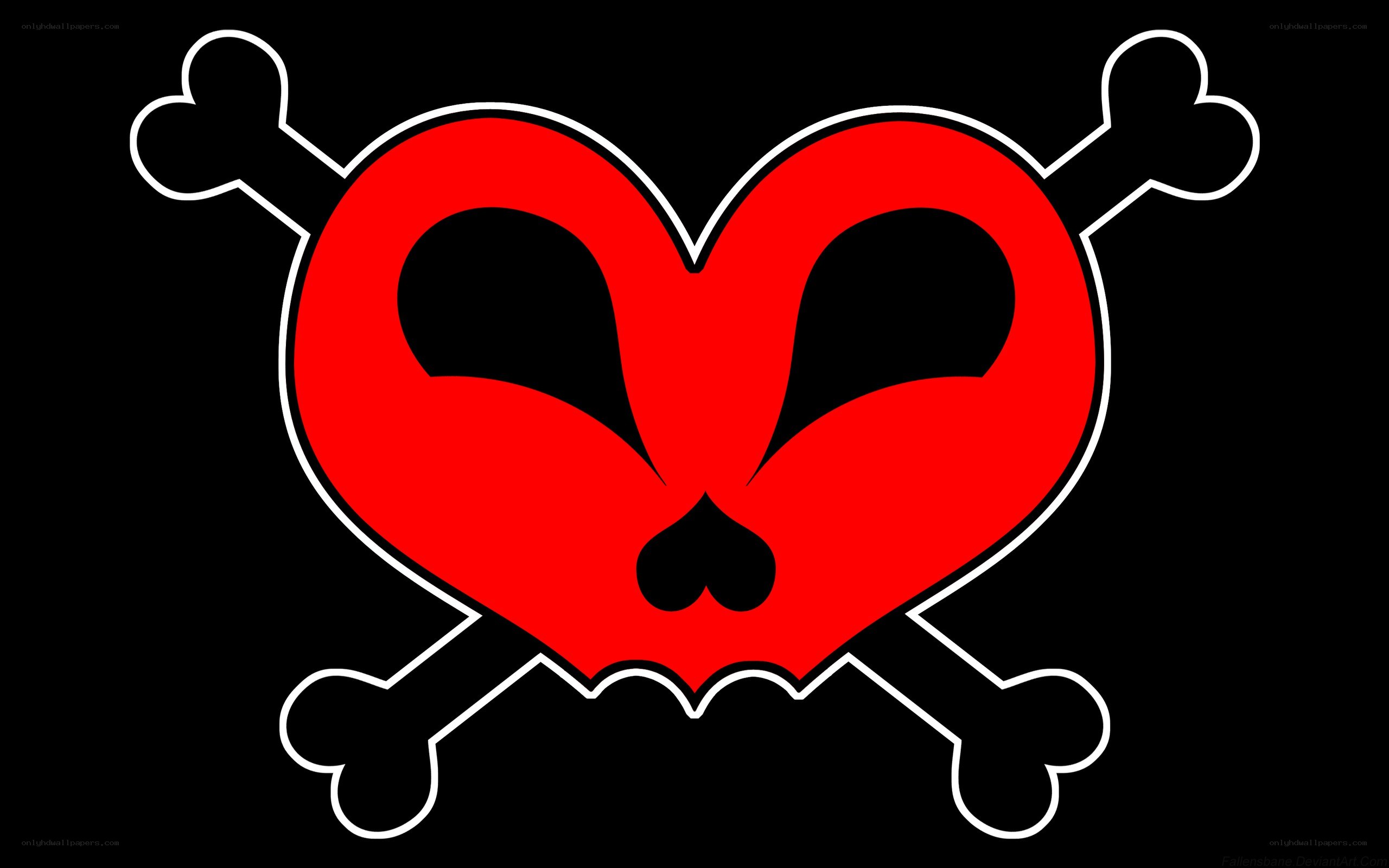 heart skull and crossbones