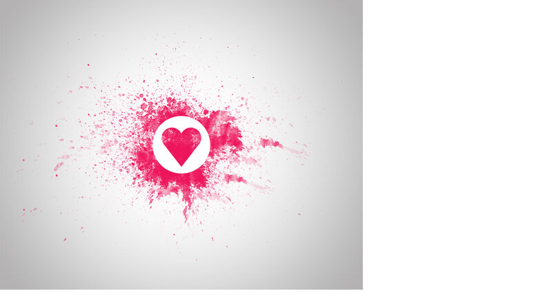heart splash design