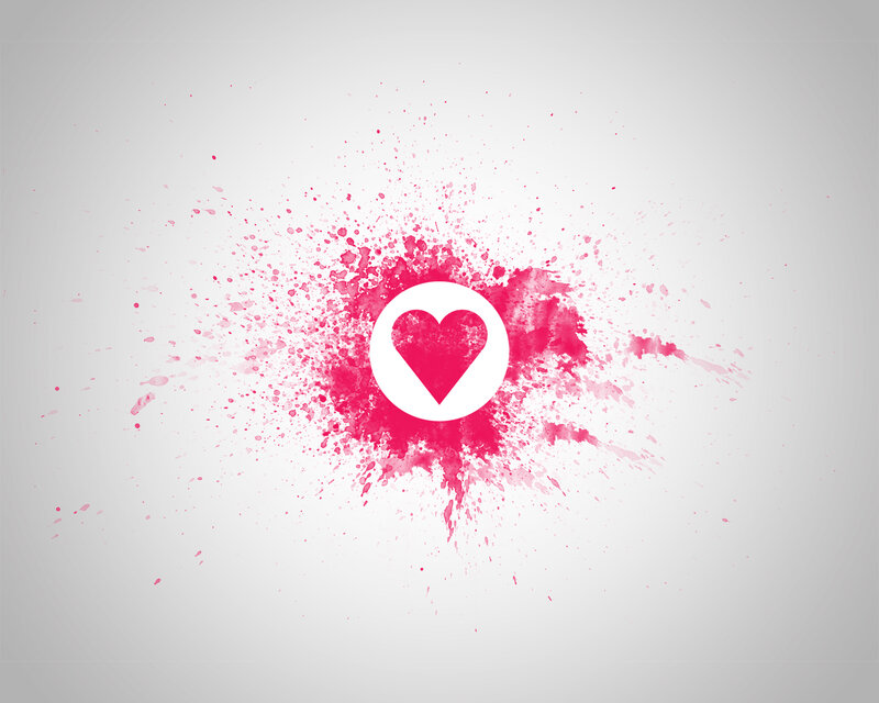 heart splatter design