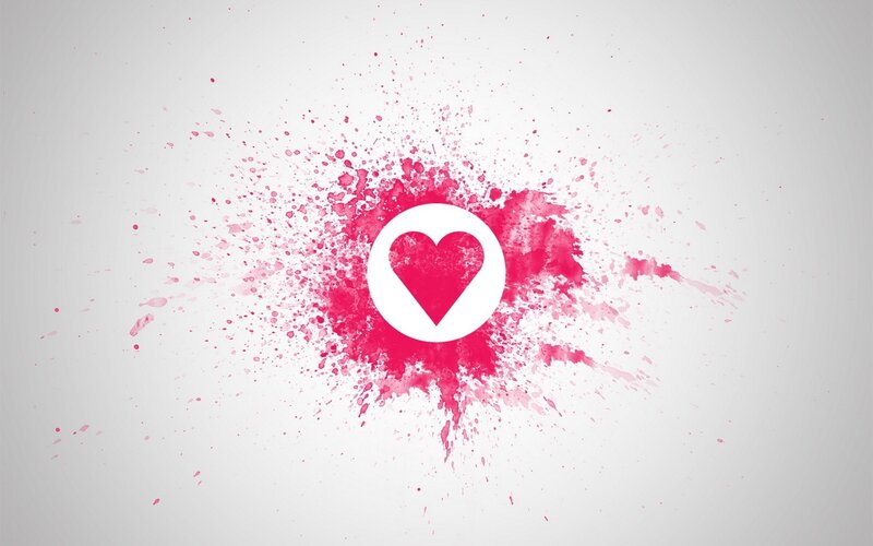 heart splatter design