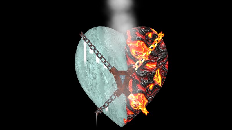 Heart Split into Ice and Fire