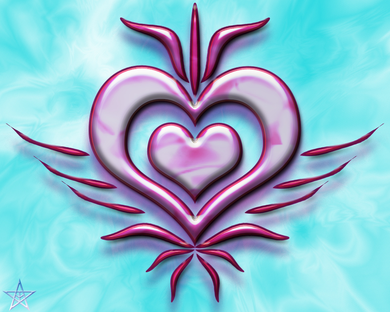 heart symbol with wings