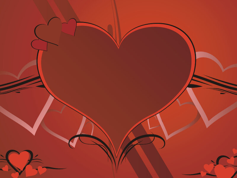 heart-themed decorative background