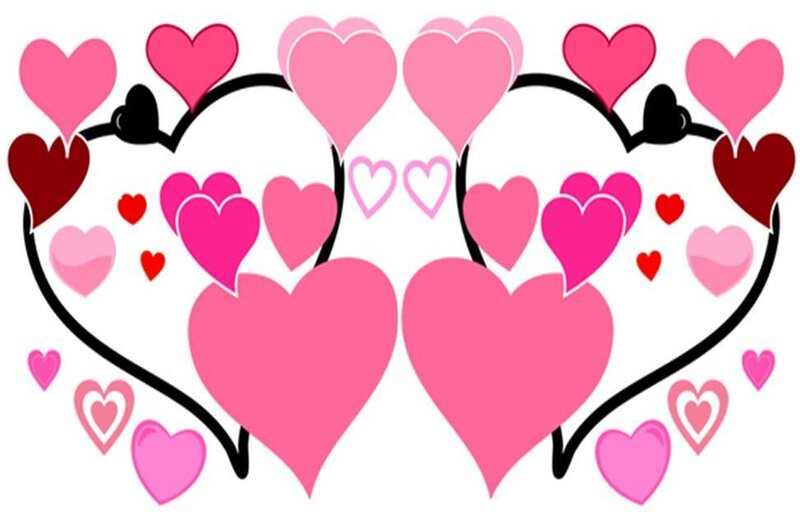 heart-themed graphic design