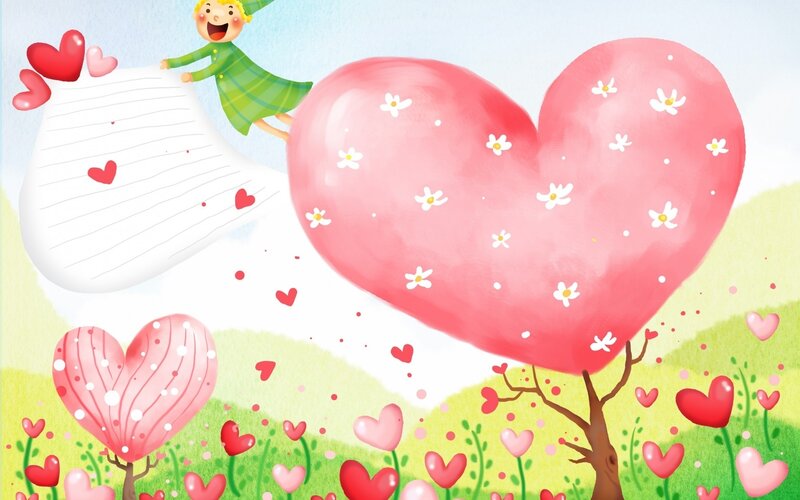 heart-themed illustration