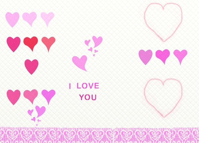 heart-themed love card