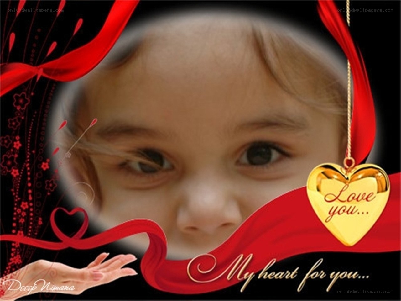 heart-themed photo frame