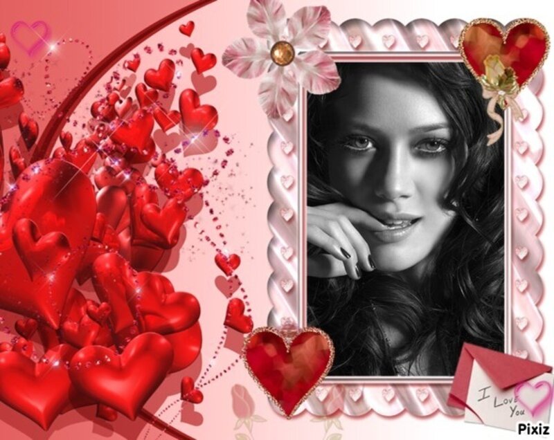 heart-themed photo frame