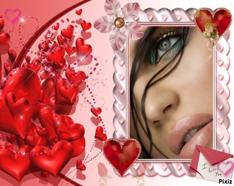 heart-themed photo frame