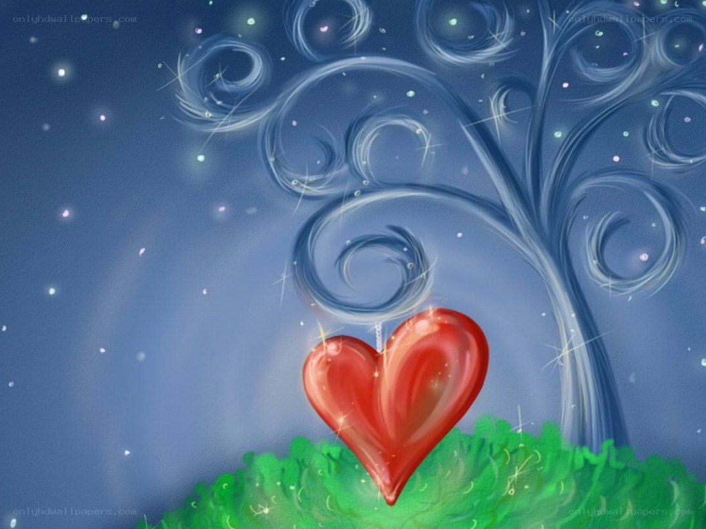 heart under a starry tree