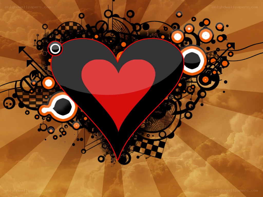 heart with abstract design