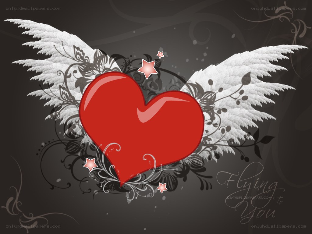 heart with angel wings