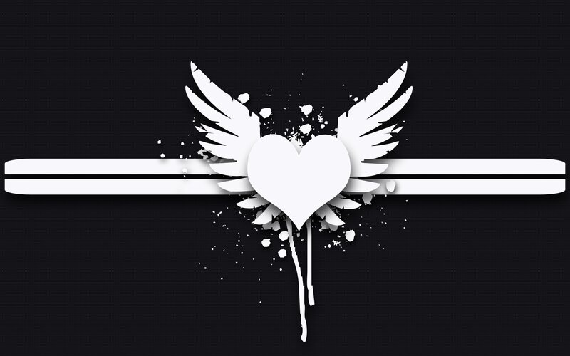 heart with angel wings