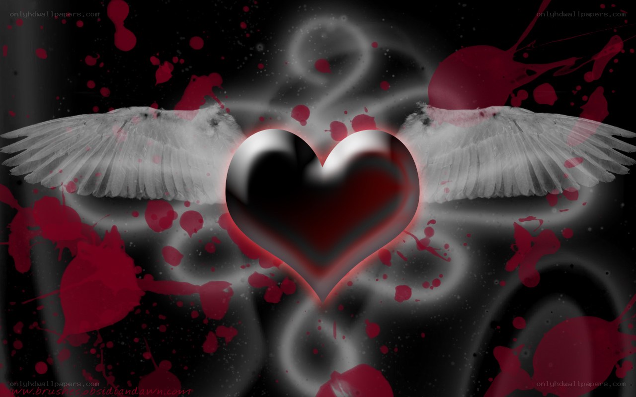 heart with angel wings