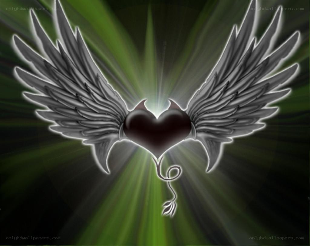 heart with angel wings
