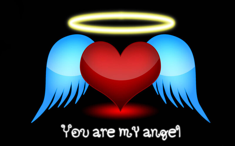 Heart with Angel Wings — Red
