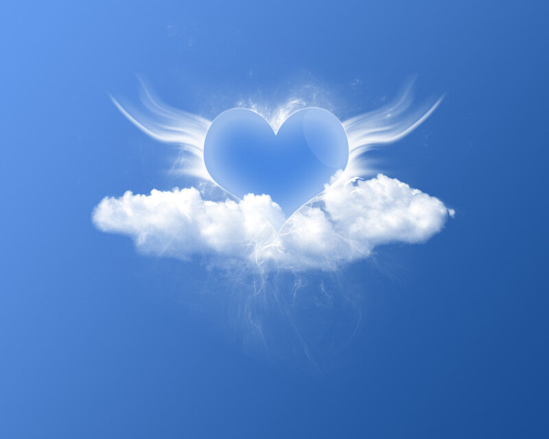 heart with angel wings