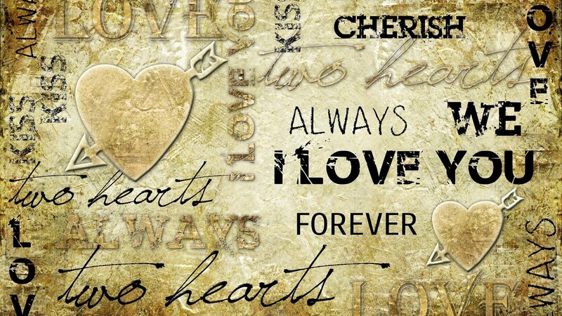 Heart with Arrow Collage — Beige, Romantic, Illustration
