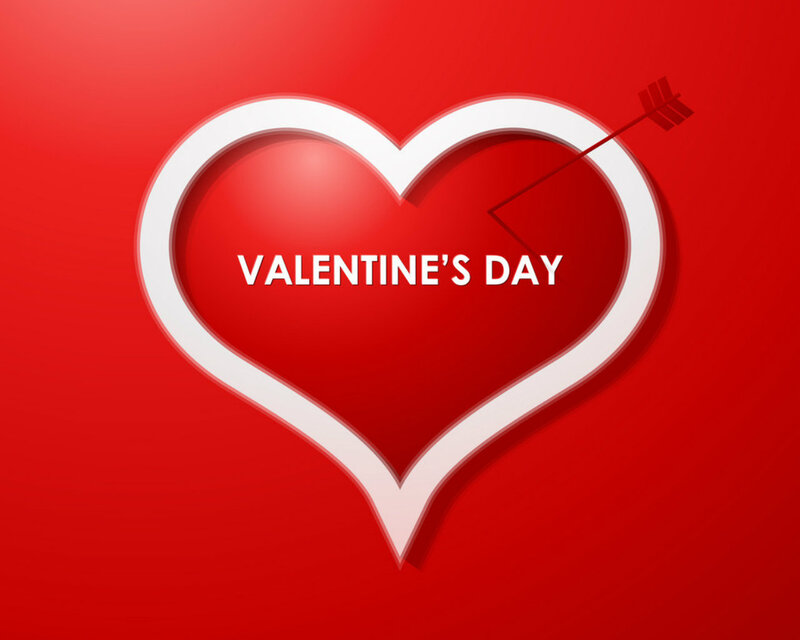 Heart with Arrow — Red, Romantic, Vector Art