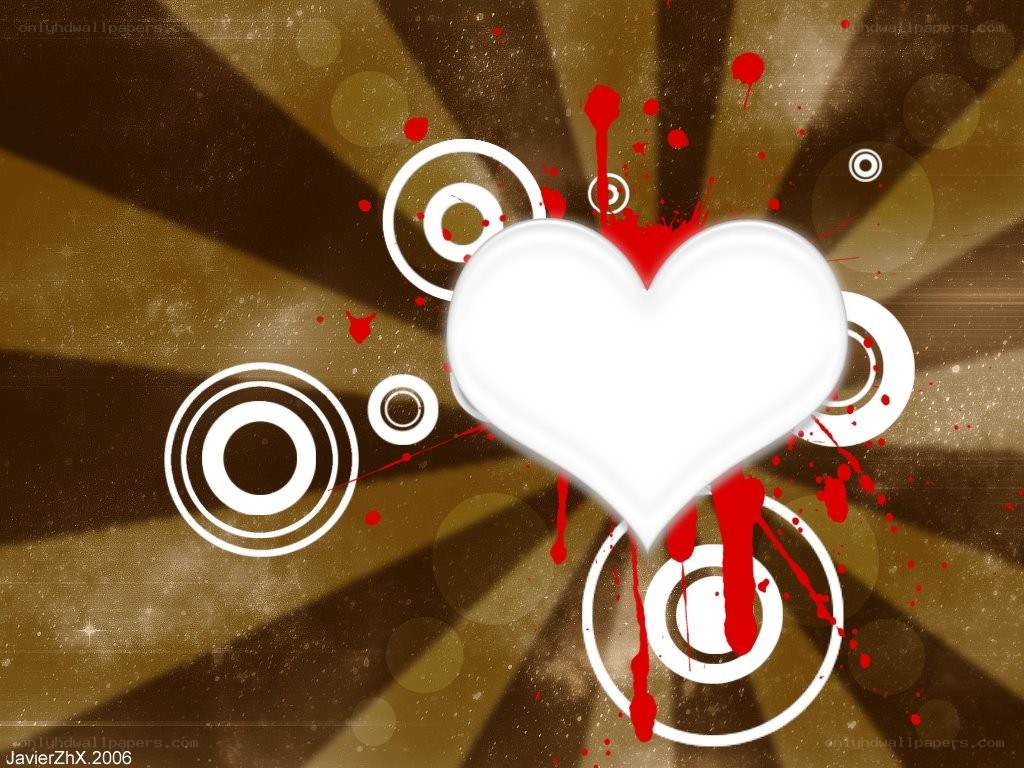 heart with blood splatter