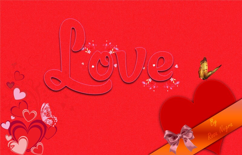 Heart with Bow and Butterfly