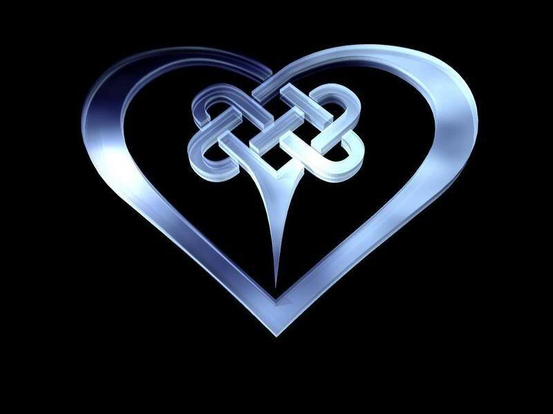 heart with celtic knot symbol