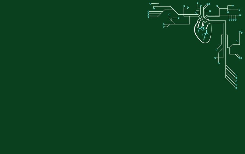 heart with circuit design