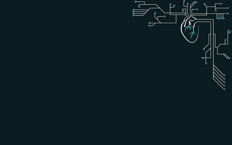 heart with circuit design