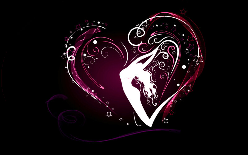 heart with dancer silhouette