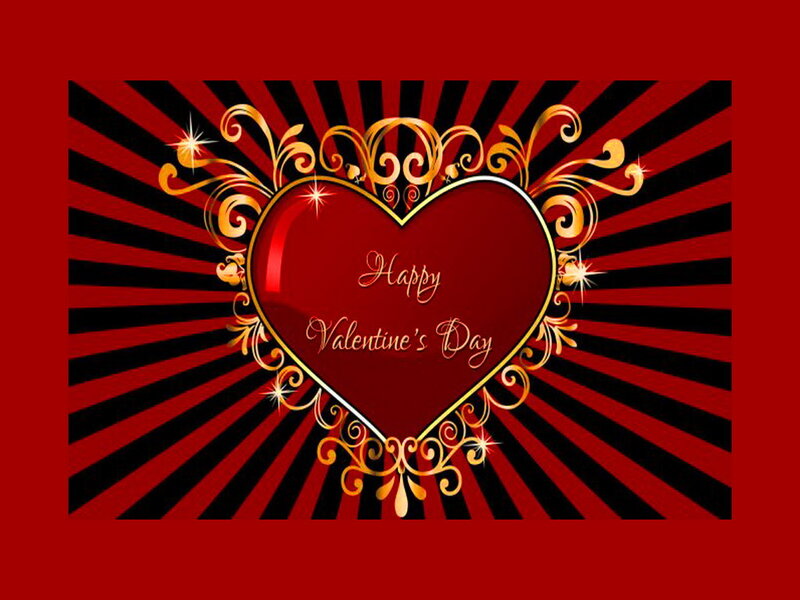 Heart with Decorative Frame — Red, Festive