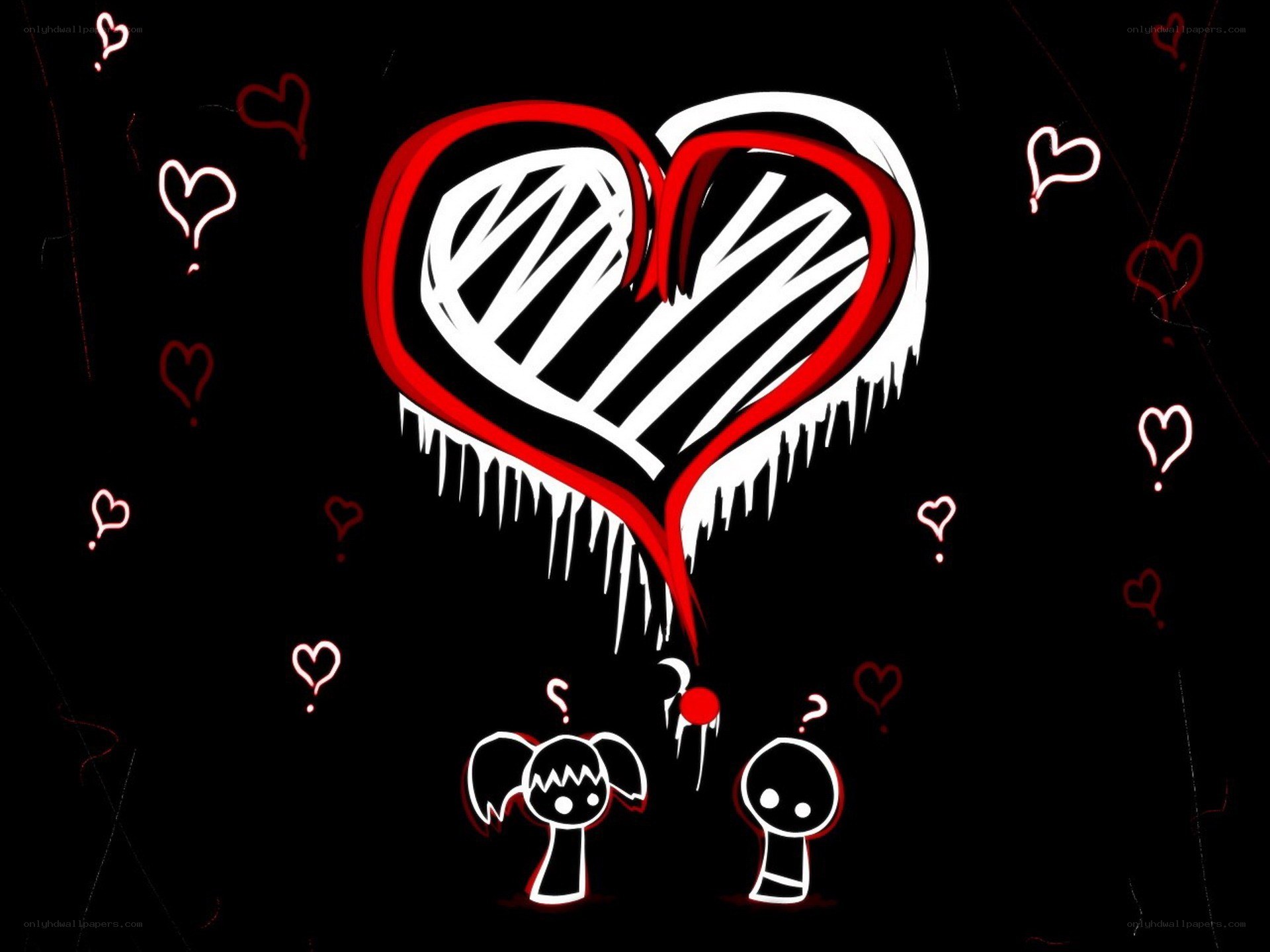 Heart with dripping blood