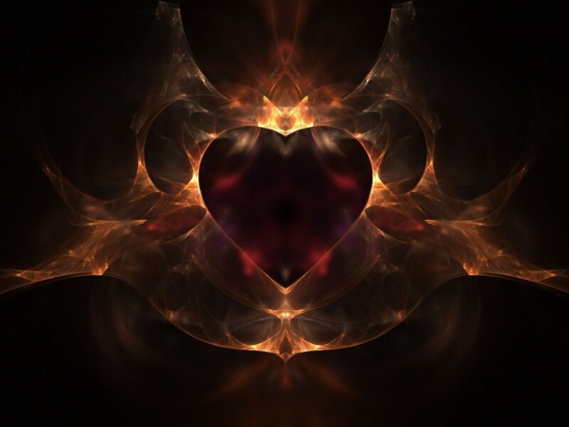 heart with fiery wings