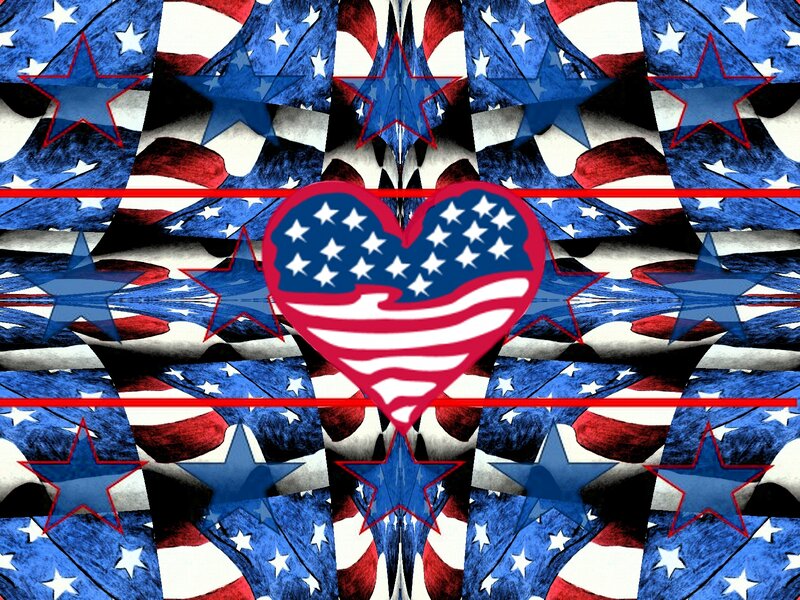 Heart with Flag Pattern