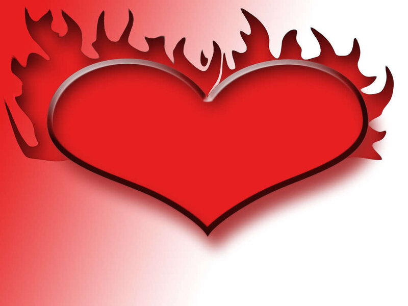 heart with flames