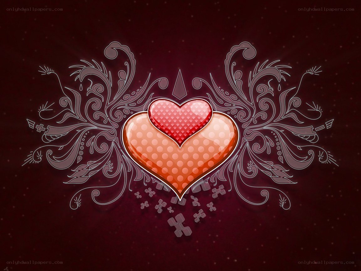 heart with floral design