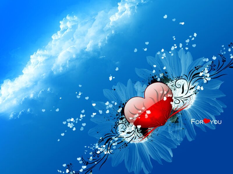 heart with floral design