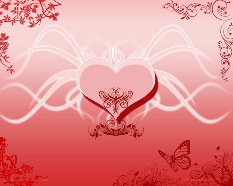 heart with floral design