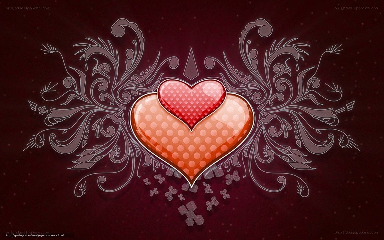 heart with floral design